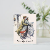 cruise Ship Romance, Wedding Save the Date Aankondigingskaart (Staand voorkant)