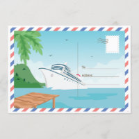 Cruise Ship Save the Date Briefkaart/