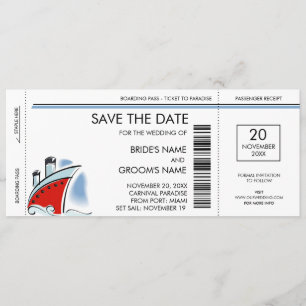 Cruise Ship Save the Date Invitations