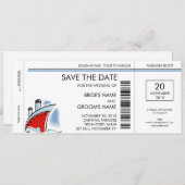 Cruise Ship Save the Date Invitations (Voorkant / Achterkant)