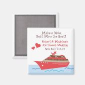 Cruise Ship Save the Date Magnets Magneet (Voorkant / Achterkant)