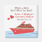 Cruise Ship Save the Date Magnets Magneet (Voorkant)