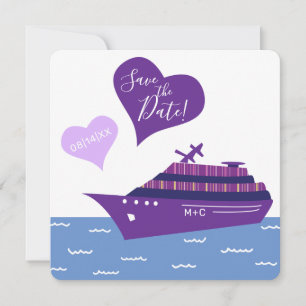 Cruise Ship Save the Wedding Date Kaart