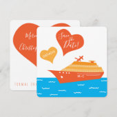 Cruise Ship Save the Wedding Date Kaart (Voorkant / Achterkant)