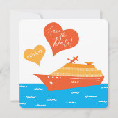 Cruise Ship Save the Wedding Date Kaart (Voorkant)