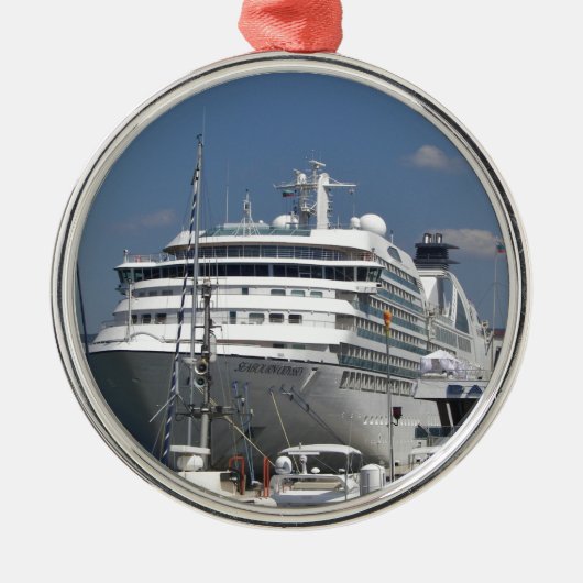 Cruise Ship Seabourn Odyssey Metalen Ornament (Voorkant)