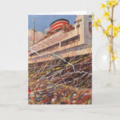  cruise Ship Vacation; Bon Voyage Party! Kaart (Gele Bloem)