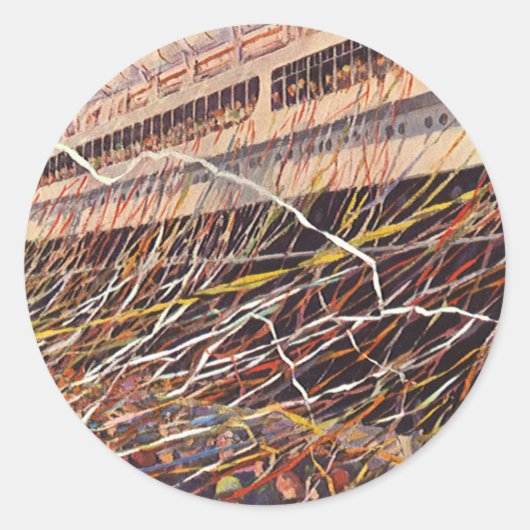  cruise Ship Vacation; Bon Voyage Party! Ronde Sticker (Voorkant)