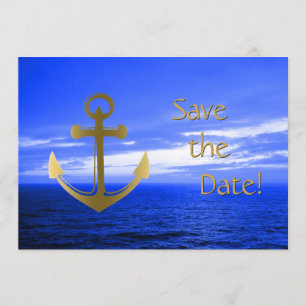 Cruise Ship Wedding Nautical Anchor Save the Date