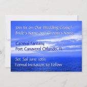 Cruise Ship Wedding Nautical Anchor Save the Date (Achterkant)