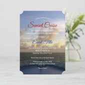 © Cruise Ship Yacht Boat Sunset Party Kaart (Staand voorkant)