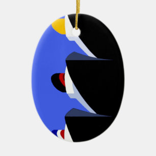 Cruise Ships Vintage Poster Ocean Liner Keramisch Ornament