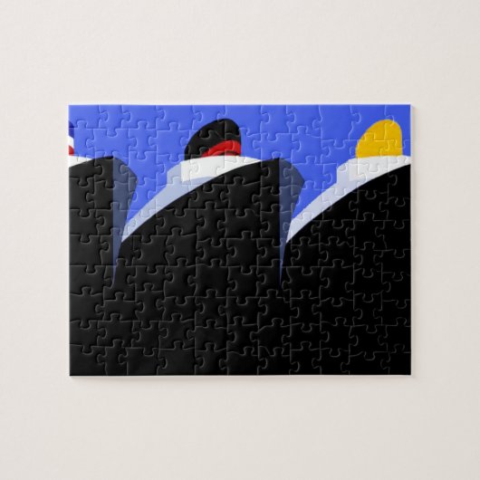 Cruise Ships Vintage Poster Ocean Liner Legpuzzel (Horizontaal)