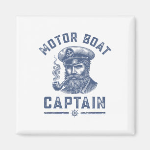 Cruise-shirts voor mannen motorboot kapitein zwart magneet
