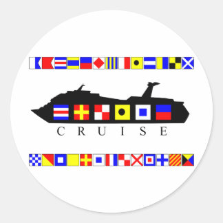 Cruise Signal-vlaggen Ronde Sticker