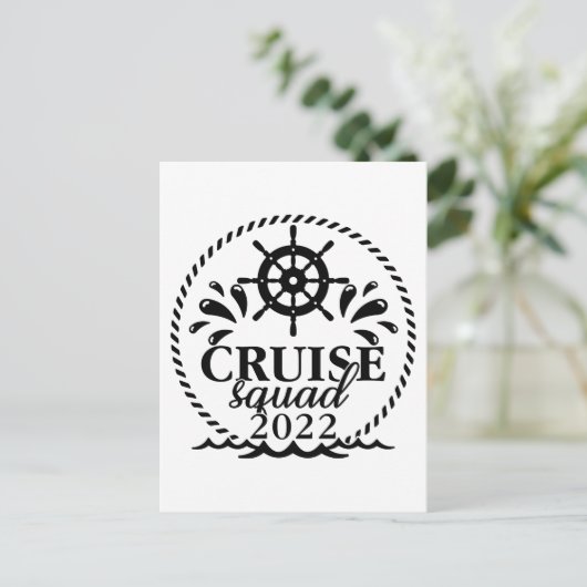 Cruise Squad 2022 Vacation Matching Family Trip Briefkaart (Staand voorkant)