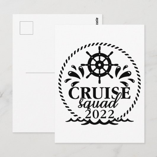 Cruise Squad 2022 Vacation Matching Family Trip Briefkaart (Voorkant / Achterkant)