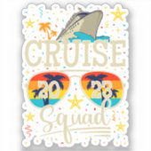 Cruise Squad 2023 Cruisevaccation Vinyl Sticker (Voorkant)
