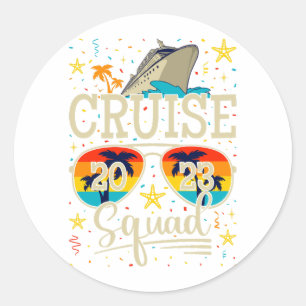 Cruise Squad 2023 Cruisevakantie Ronde Sticker