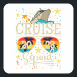 Cruise Squad 2023 Cruisevakantie Vierkante Sticker<br><div class="desc">Cruise Squad 2023 Cruising Birthday Vacation Funny Crew Graphic design Gift Square Sticker Classic Collectie.</div>