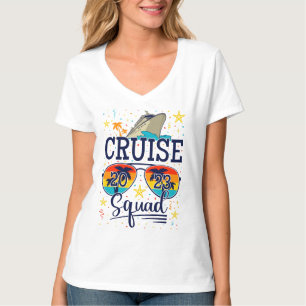 Cruise Squad 2023 Cruising Vacation Women V-Neck T-shirt