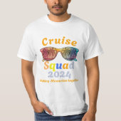 Cruise Squad 2024 Cruise Vakantie Mannen T-shirt (Voorkant)
