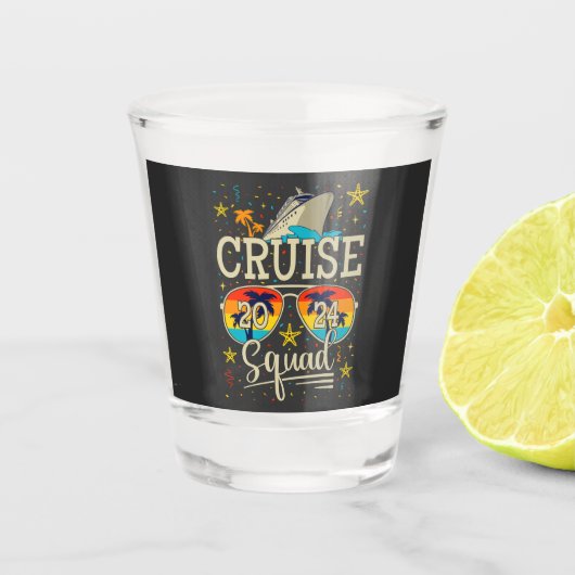 Cruise Squad 2024 Cruisevakantie Shot Glas (Voorkant)