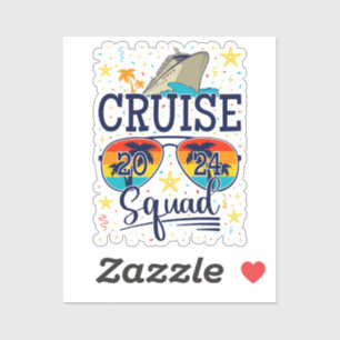 Cruise Squad 2024 Cruisevakantie Vinyl Sticker
