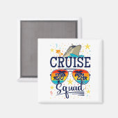 Cruise Squad 2024 Cruising Vakantie Plein Magneet (Voorkant / Achterkant)