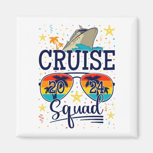 Cruise Squad 2024 Cruising Vakantie Plein Magneet (Voorkant)
