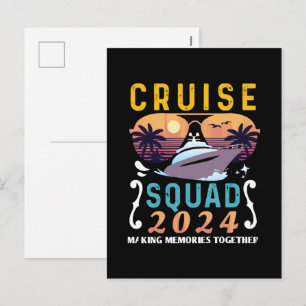 Cruise Squad 2024 Familie Vakantie Matching Groep Feestdagenkaart