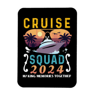 Cruise Squad 2024 Familie Vakantie Matching Groep Magneet