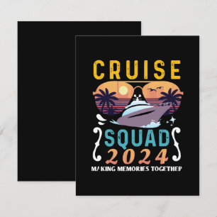 Cruise Squad 2024 Familie Vakantie Matching Groep RSVP Kaartje