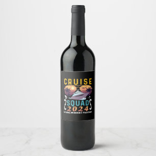 Cruise Squad 2024 Familie Vakantie Matching Groep Wijn Etiket