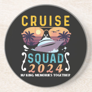 Cruise Squad 2024 Familie Vakantie Matching Groep Zandsteen Onderzetter