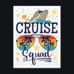 Cruise Squad 2024 Vaarvakantie Briefkaart<br><div class="desc">Cruise Squad 2024 Verjaardagsvakantie Grappige Crew Grafisch ontwerp Cadeau Standaard ansichtkaart Klassieke Collectie.</div>