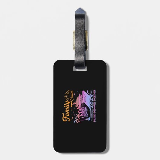 Cruise Squad 2024 Zomer Vakantie Bijpassende Famil Bagagelabel (Achterkant verticaal)