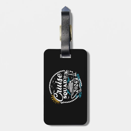 Cruise Squad 2024 Zomer Vakantie Bijpassende Famil Bagagelabel (Achterkant verticaal)