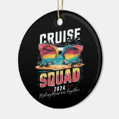 Cruise Squad 2024 Zomer Vakantie Bijpassende Famil Keramisch Ornament (Links)