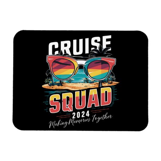 Cruise Squad 2024 Zomer Vakantie Bijpassende Famil Magneet (Horizontaal)