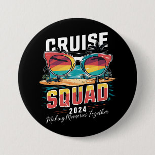 Cruise Squad 2024 Zomer Vakantie Matching Familie  Ronde Button 7,6 Cm