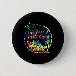 Cruise Squad 2025 Bermuda Samen Cruisen Squad Ronde Button 5,7 Cm