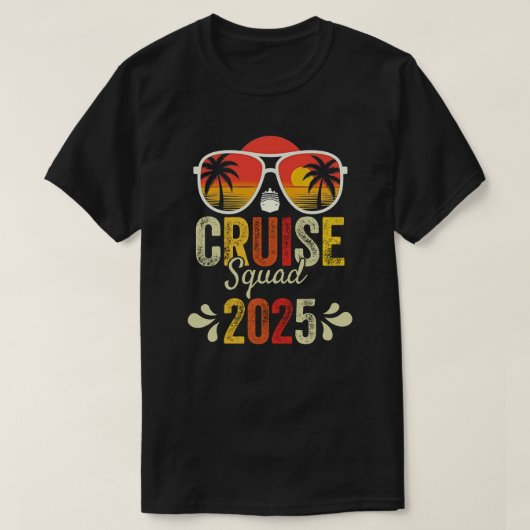 Cruise Squad 2025 Bijpassende zomervakantie Famili T-shirt (Design voorkant)