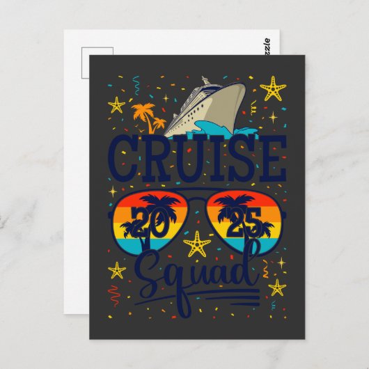 Cruise Squad 2025 Cruise Vakantie Briefkaart (Voorkant / Achterkant)