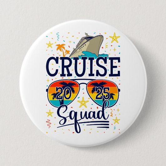 Cruise Squad 2025 Cruise Vakantie Rond Button (Voorkant)