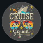 Cruise Squad 2025 Cruise Vakantie Ronde Sticker<br><div class="desc">Cruise Squad 2025 Cruising Verjaardag Vakantie Grappig Crew Grafisch ontwerp Gift Classic Ronde Sticker Classic Collectie.</div>