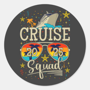 Cruise Squad 2025 Cruise Vakantie Ronde Sticker