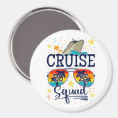 Cruise Squad 2025 Cruising Vakantie Cirkel Magneet (Voorkant / Achterkant)
