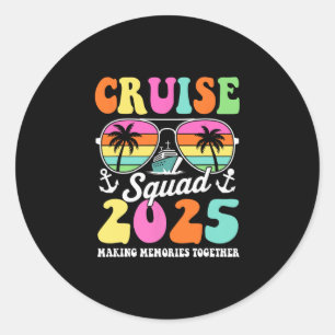 Cruise Squad 2025 Familie Groep Matching Zomer Vak Ronde Sticker