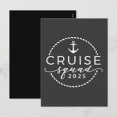 Cruise Squad 2025 Familie Matching Outfit Zomer Feestdagenkaart (Voorkant / Achterkant)